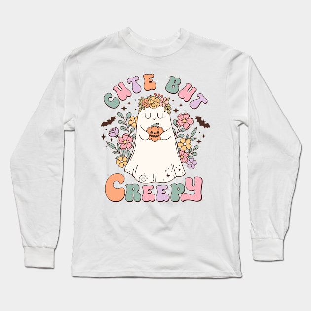 Halloween for women Cute but creepy Long Sleeve T-Shirt by Positively Petal Perfect 